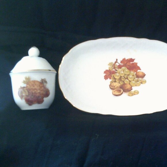 BAVARIA SCHUMANN Arzberg Germany HARVEST 4 Piece Set Gild Very Rare Excellent - Picture 2 of 5